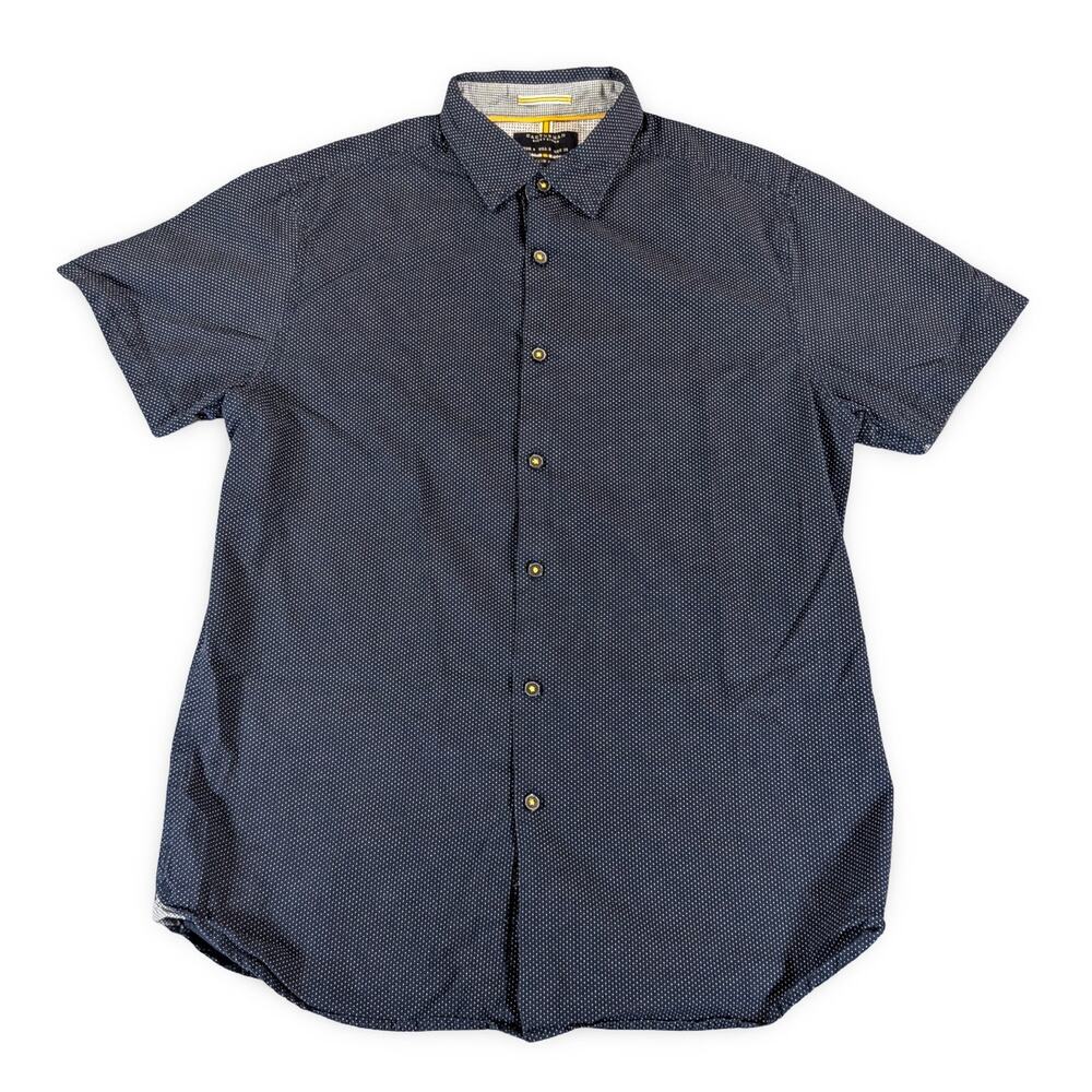 Cactusman Ricky Singh Slim Fit Navy Button Up S
